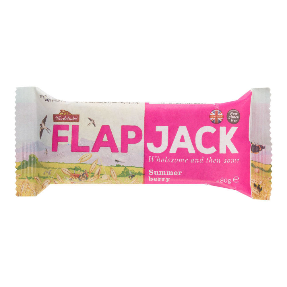 Flapjack ovesný malina-jahoda 80g WHOLEBAKE 